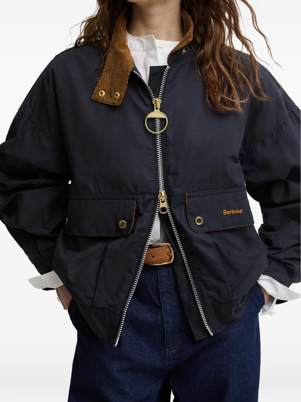  Barbour Corduroy-collar Jacket - Blue 