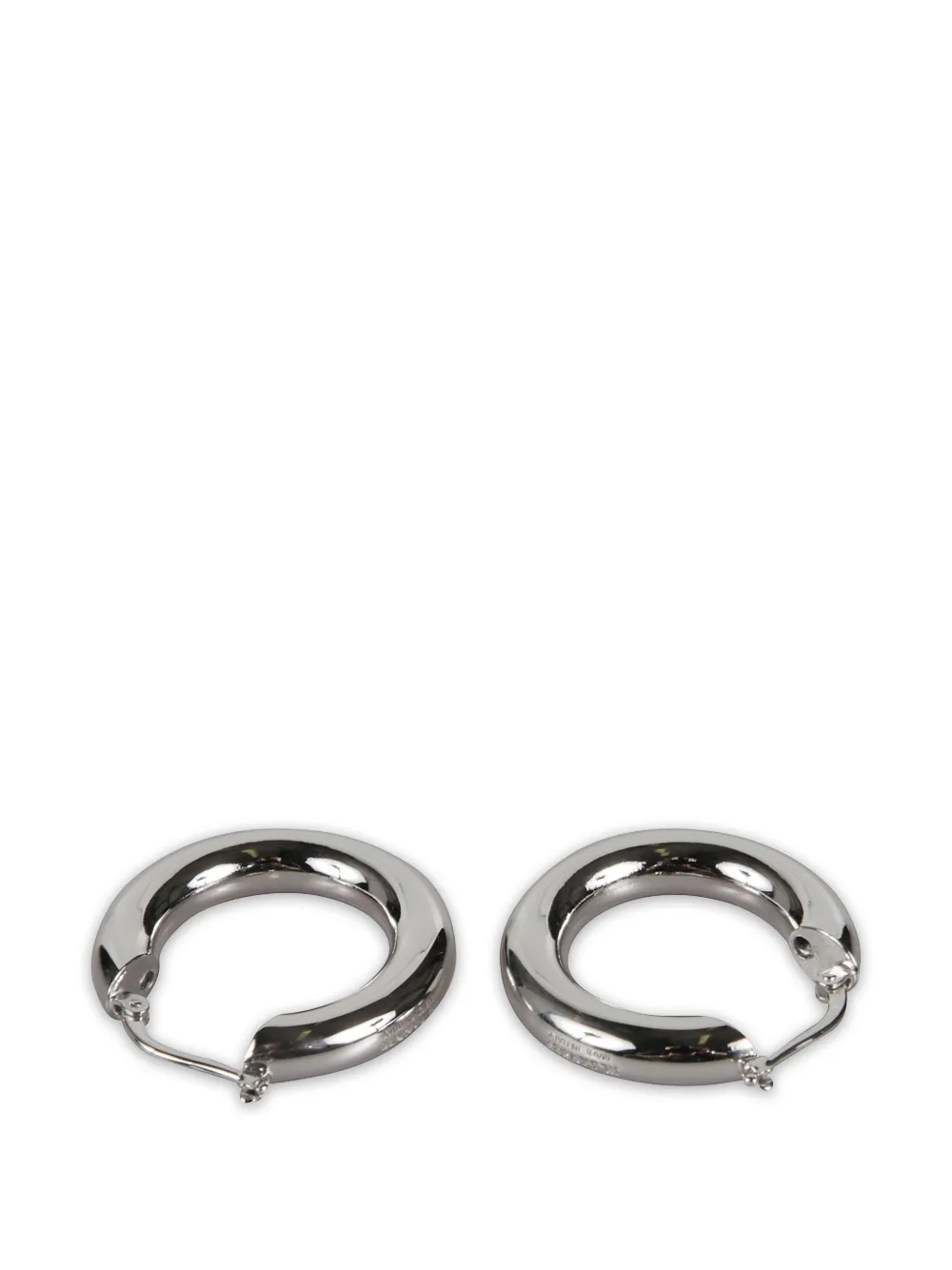 Jil Sander round-hoop earrings - Argento
