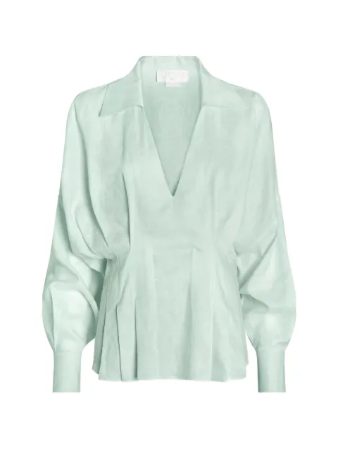 Genny V-neck pleated blouse