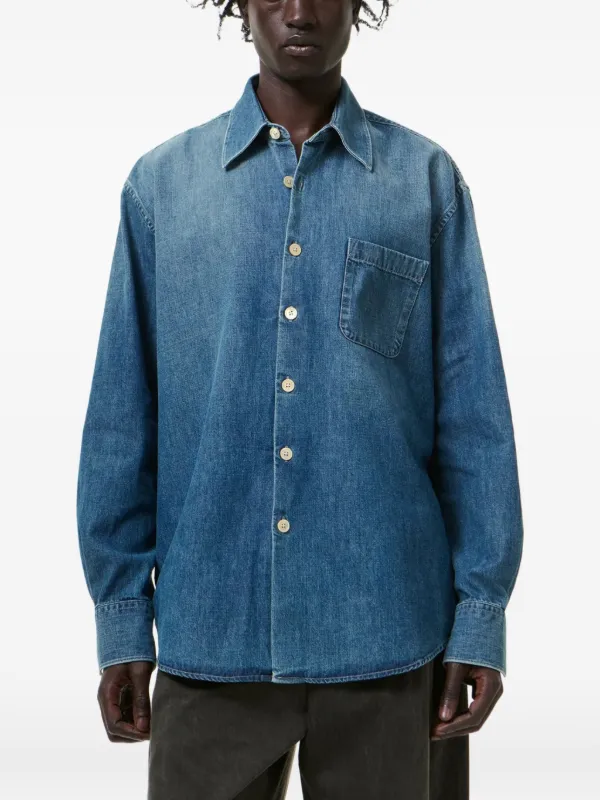 OUR LEGACY Camisa Above Com Bolso | Azul | FARFETCH BR