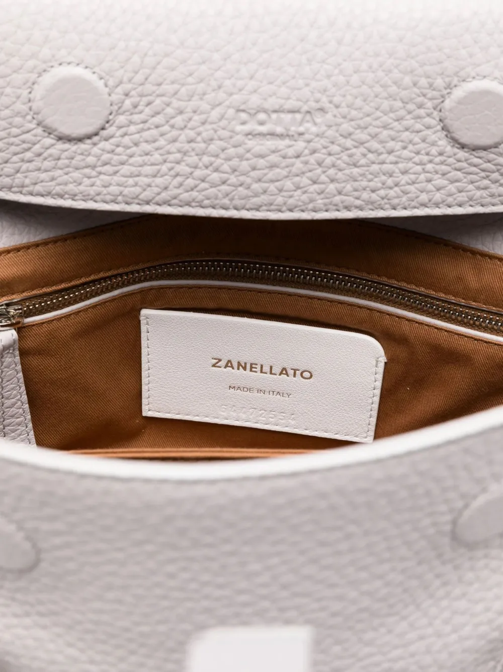 Zanellato Dotta Centauro kleine shopper met handvat Wit