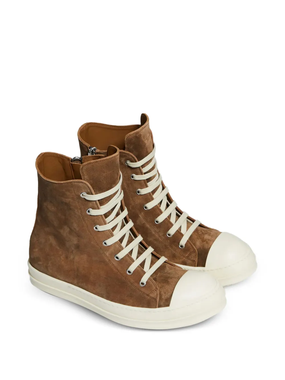 Rick Owens Temple ハイカット スニーカー | ブラウン | FARFETCH JP
