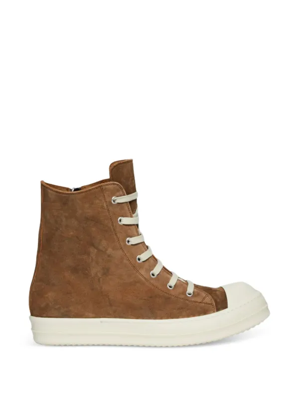 Rick Owens Temple ハイカット スニーカー | ブラウン | FARFETCH JP