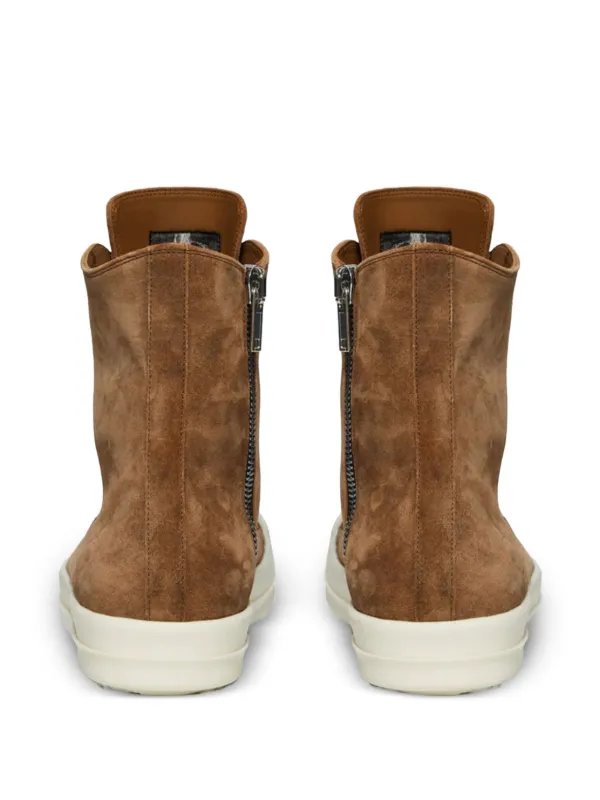 Rick Owens Temple ハイカット スニーカー | ブラウン | FARFETCH JP