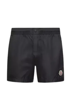 Moncler Mare Drawstring Swim Shorts | Black | FARFETCH