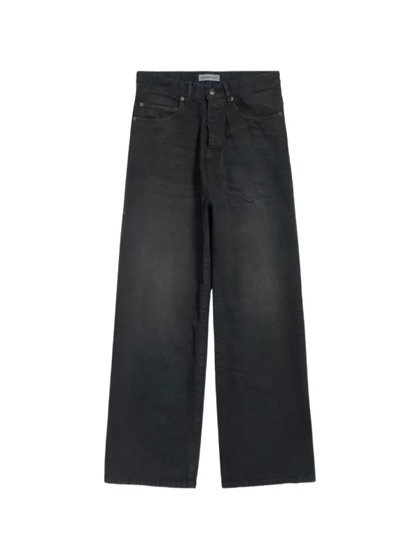  Balenciaga ワイドデニムパンツ Balenciaga ワイドジーンズ | ブラック | FARFETCH JP