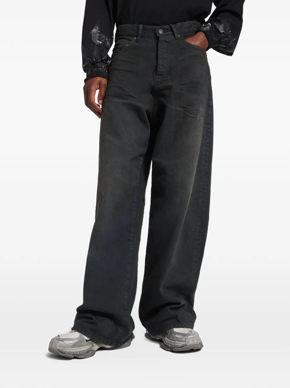 Balenciaga Jeans met wijde pijpen Zwart