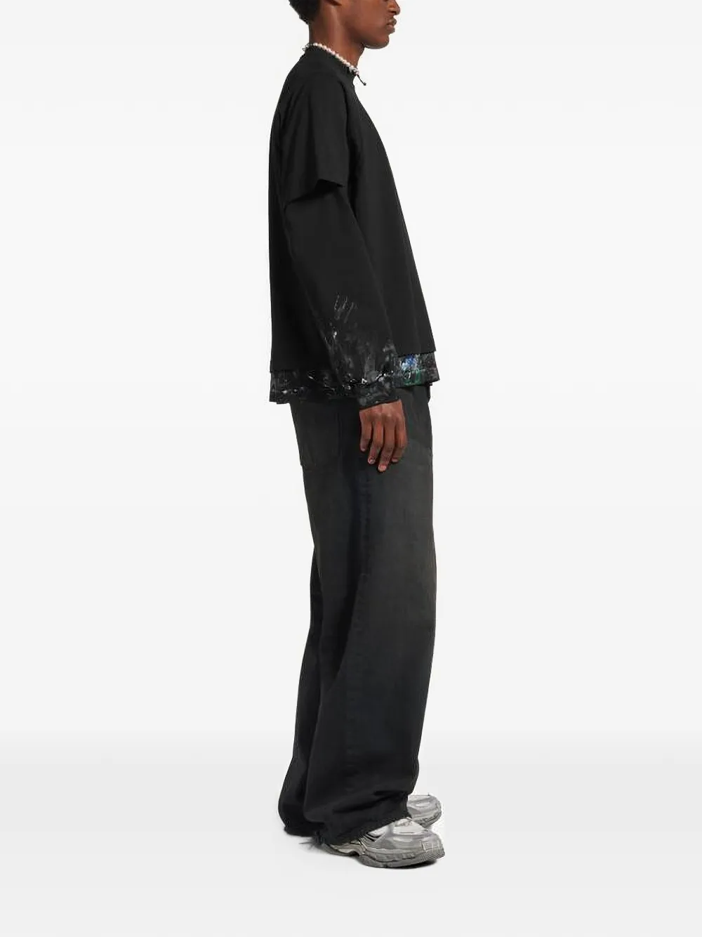 Balenciaga Jeans met wijde pijpen Zwart