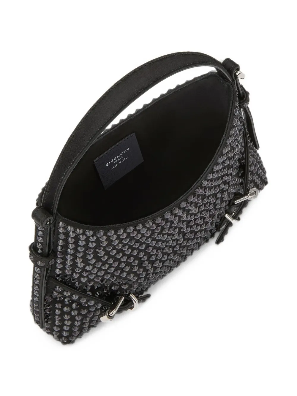 Givenchy Nano Voyou leren tas met stras Zwart
