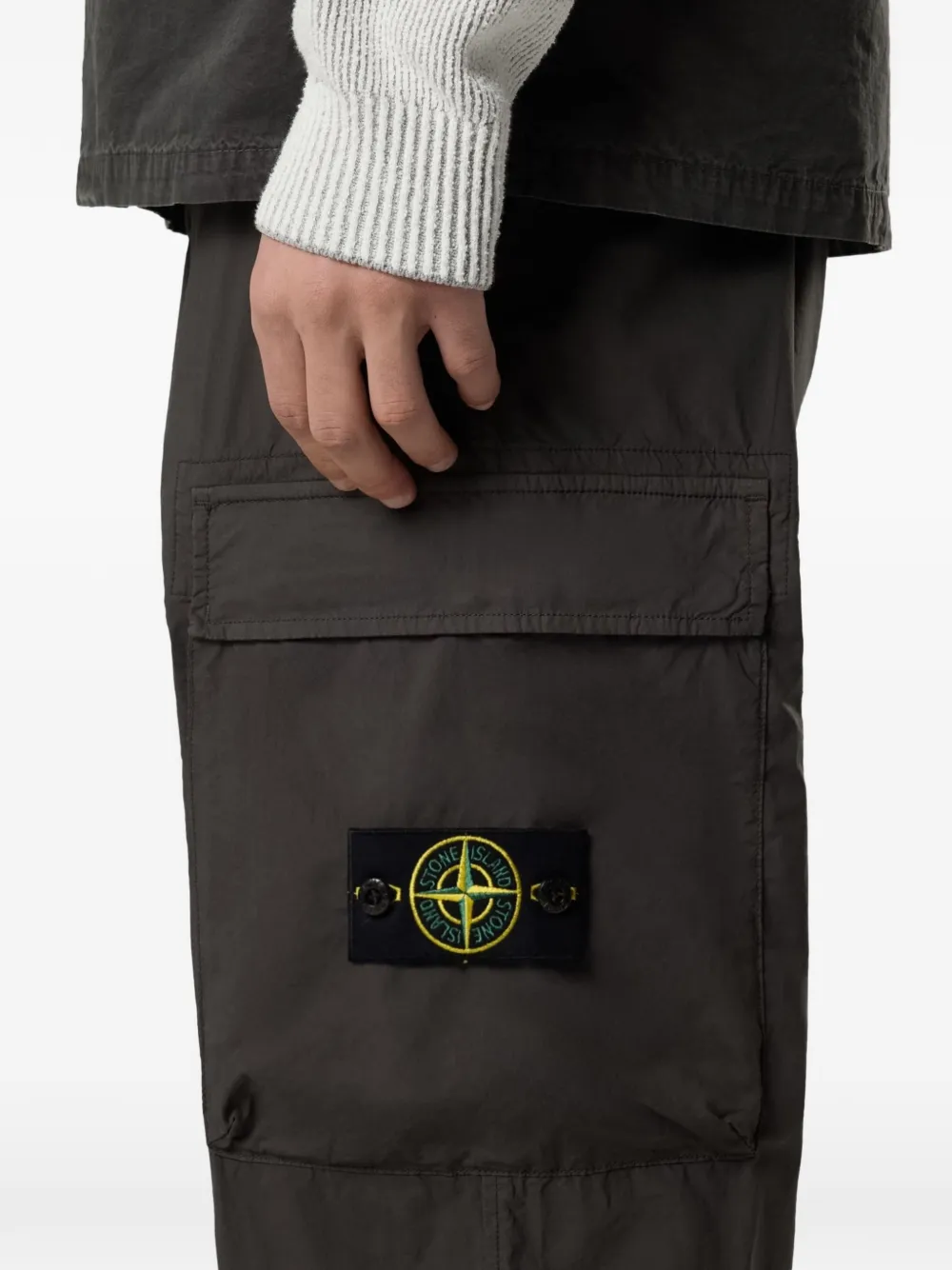 Stone Island Broek met cargo zak Grijs