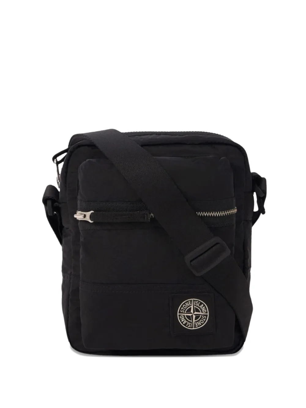 Stone Island logo messenger bag - Nero