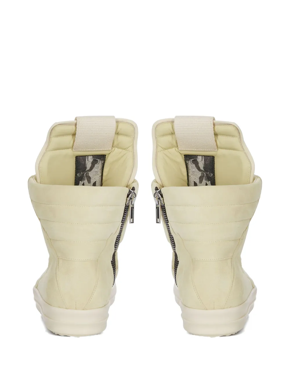 Rick Owens Geobaskets leren sneakers met rits Beige