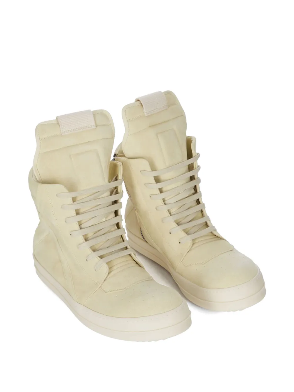Rick Owens Geobaskets leren sneakers met rits Beige