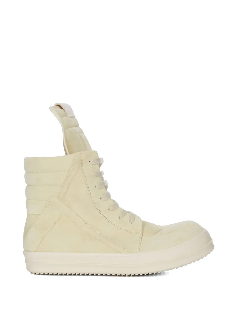 Rick Owens Geobaskets leren sneakers met rits Beige
