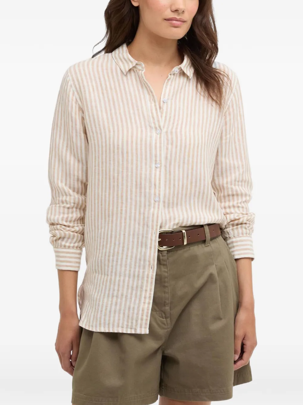 Barbour Marine gestreept overhemd Beige