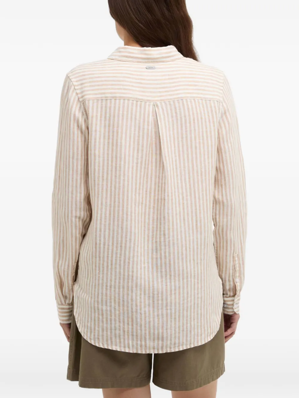 Barbour Marine gestreept overhemd Beige
