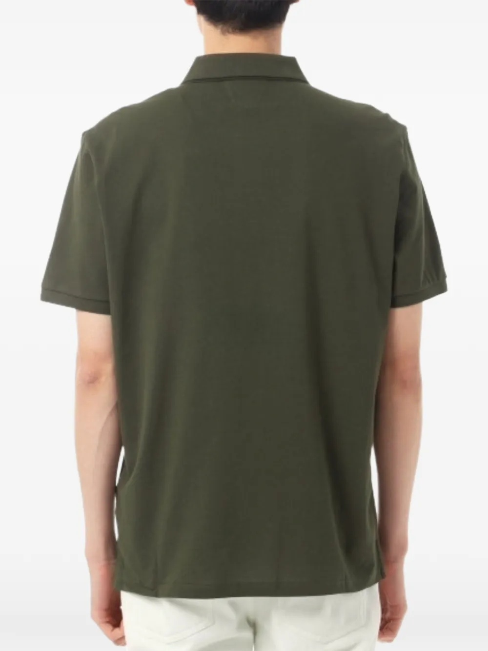 C.P. Company Stretch piqué poloshirt met korte mouwen Groen