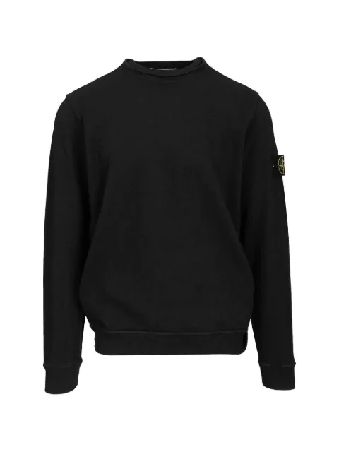 Stone Island 6100034 malfilé fleece old-effect regular-fit crewneck sweatshirt