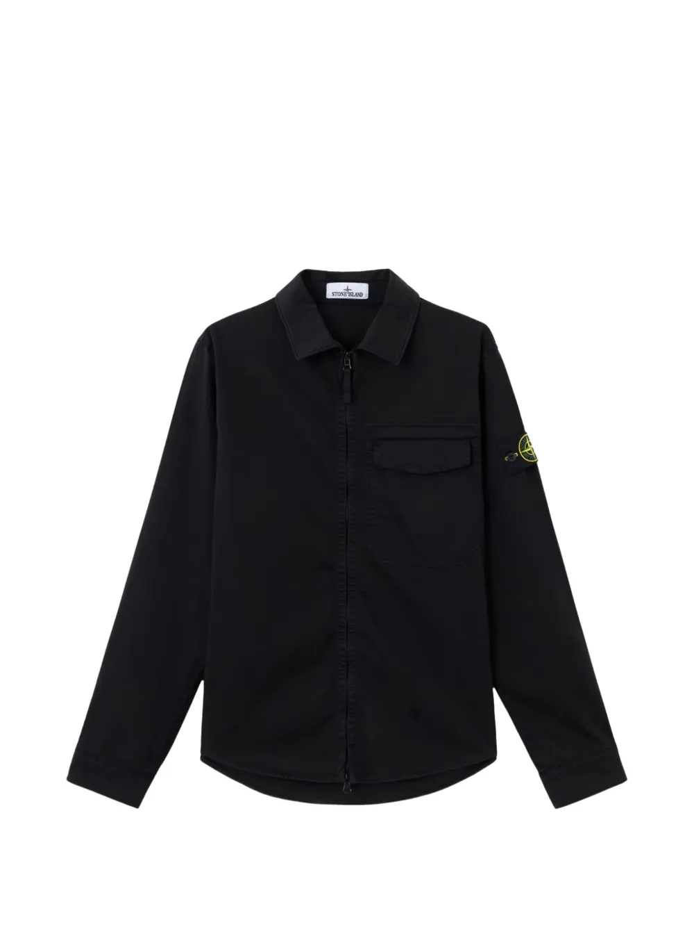 Stone Island zip pocket shirt - Schwarz