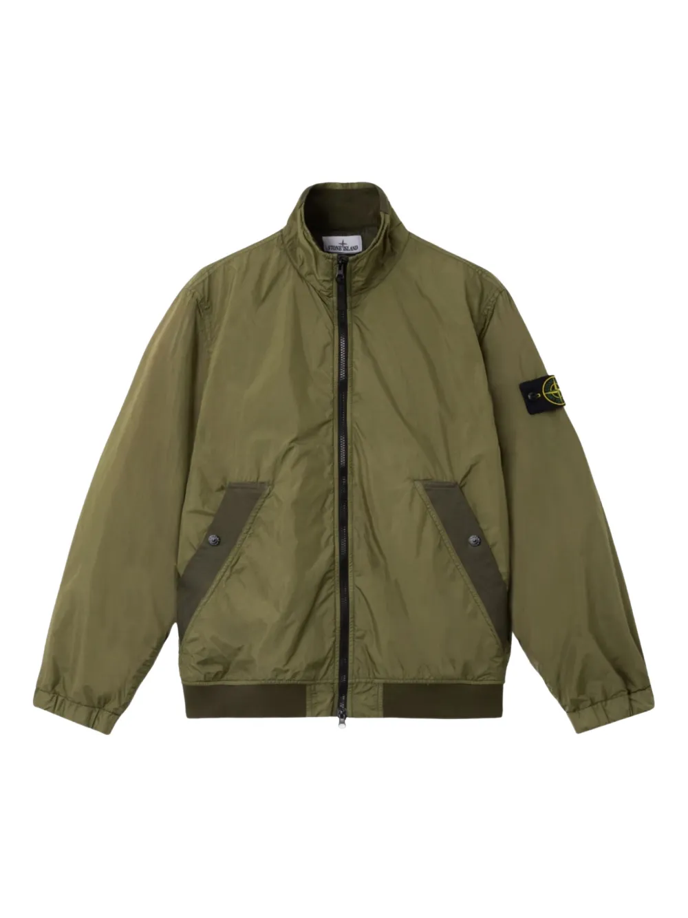 Stone Island zip-up Compass-badge bomber jacket - Green