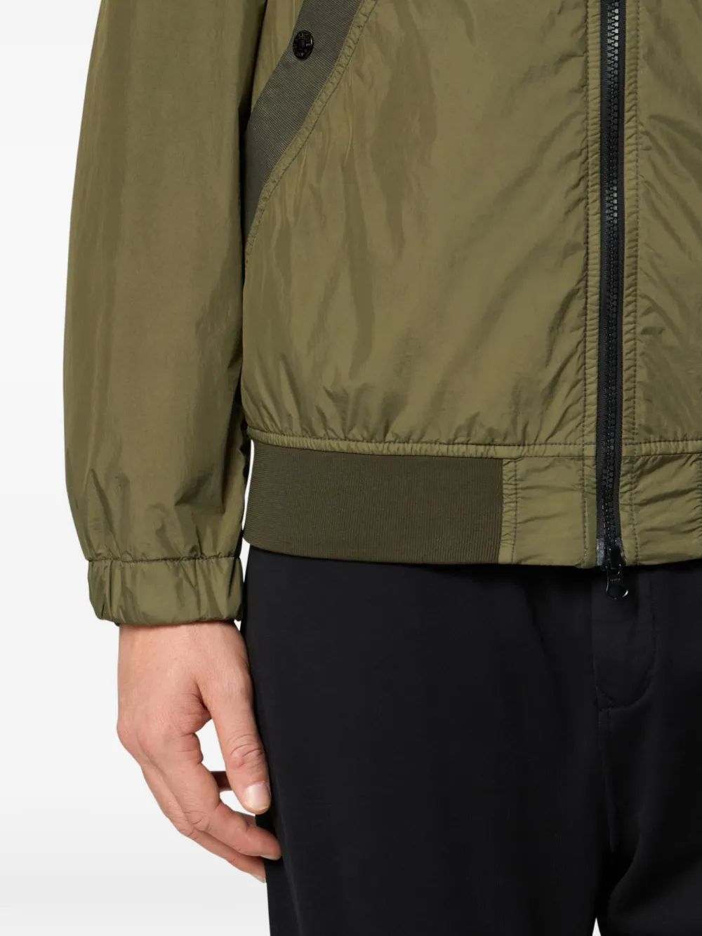 Stone Island Crinkle Reps bomberjack met rits Groen