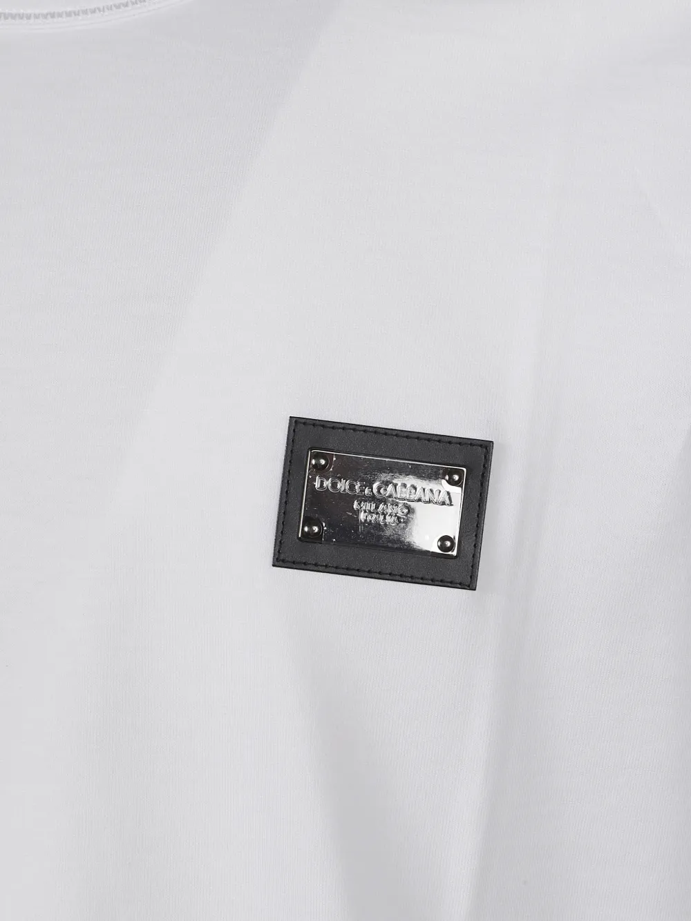 Dolce & Gabbana T-shirt met logoplakkaat Wit