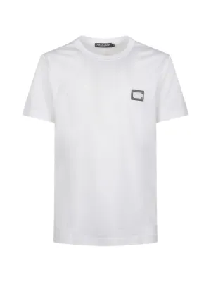 Dolce & Gabbana Logo Patch T-shirt | White | FARFETCH ZA