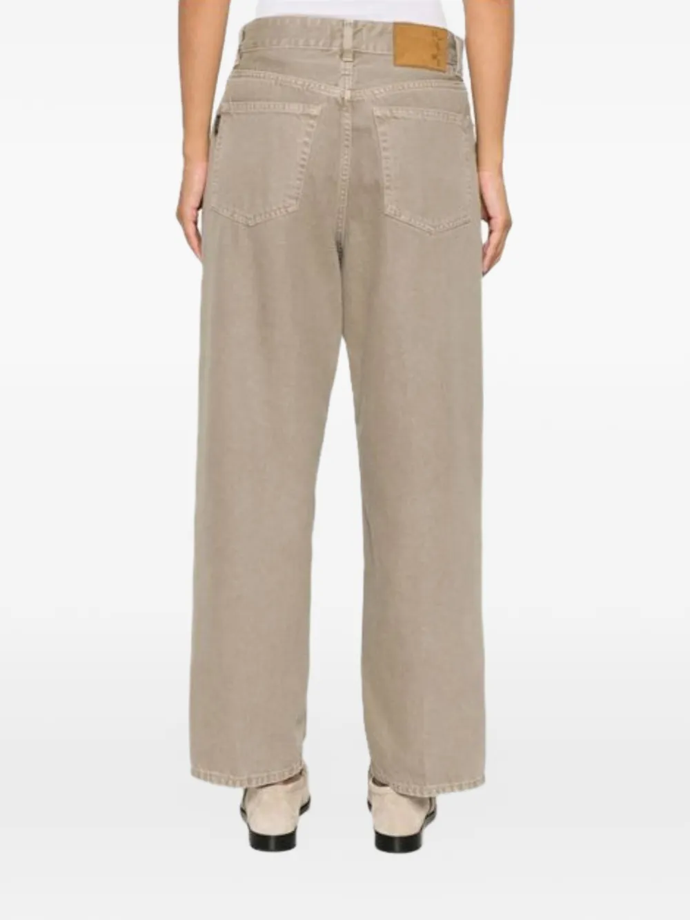Haikure Jeans met logopatch Beige