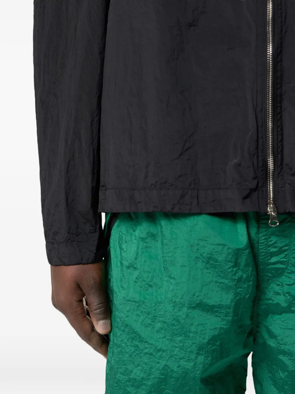 Stone Island ジップ シャツジャケット | ブラック | FARFETCH JP