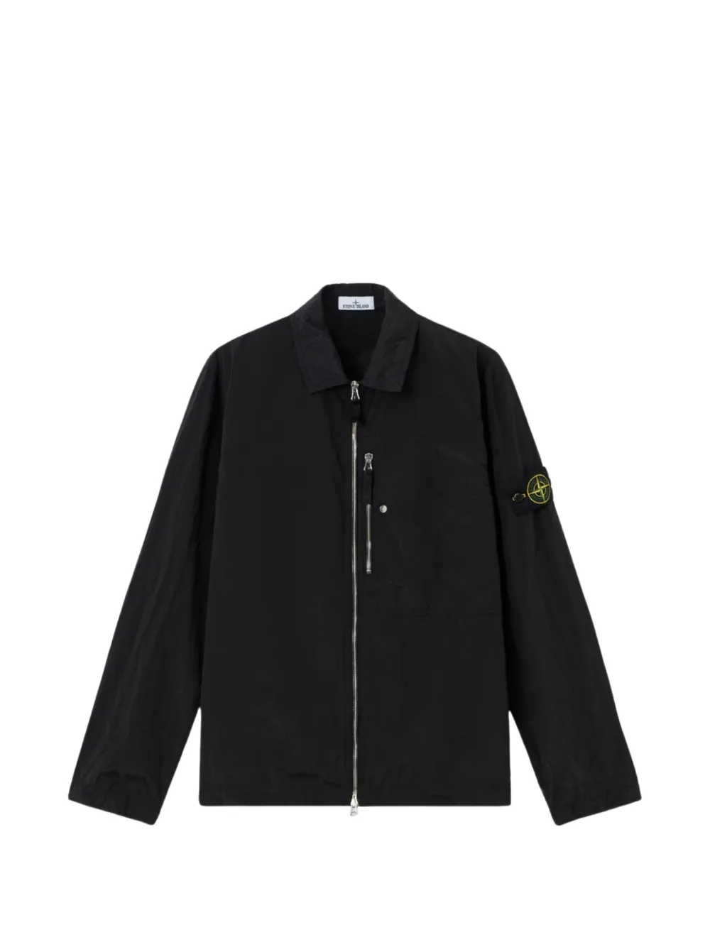 Stone Island zip overshirt jacket - Schwarz