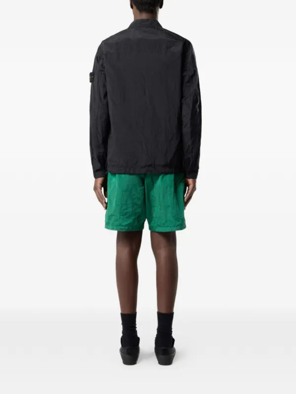 Stone Island ジップ シャツジャケット | ブラック | FARFETCH JP