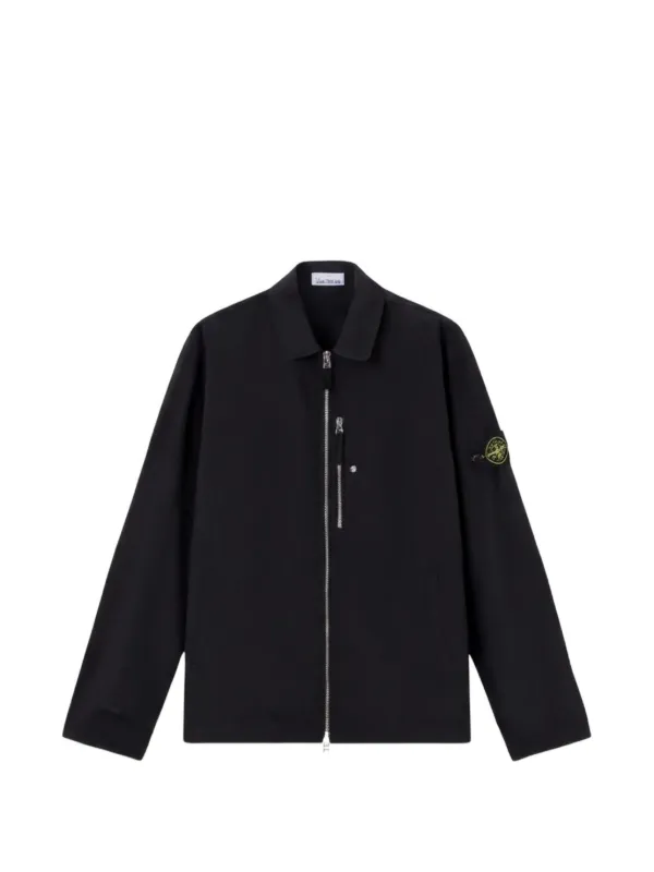 STONE  ZIP UP OVERSHIRT JACKET 黒 L 33292795_71125970_600.jpg