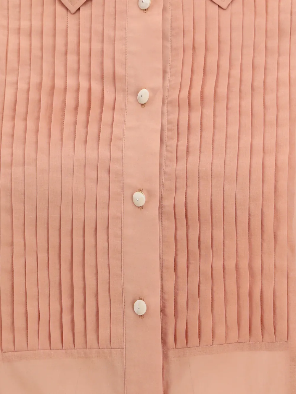 Golden Goose Oversized blouse van katoenen voile met geplooid detail Roze