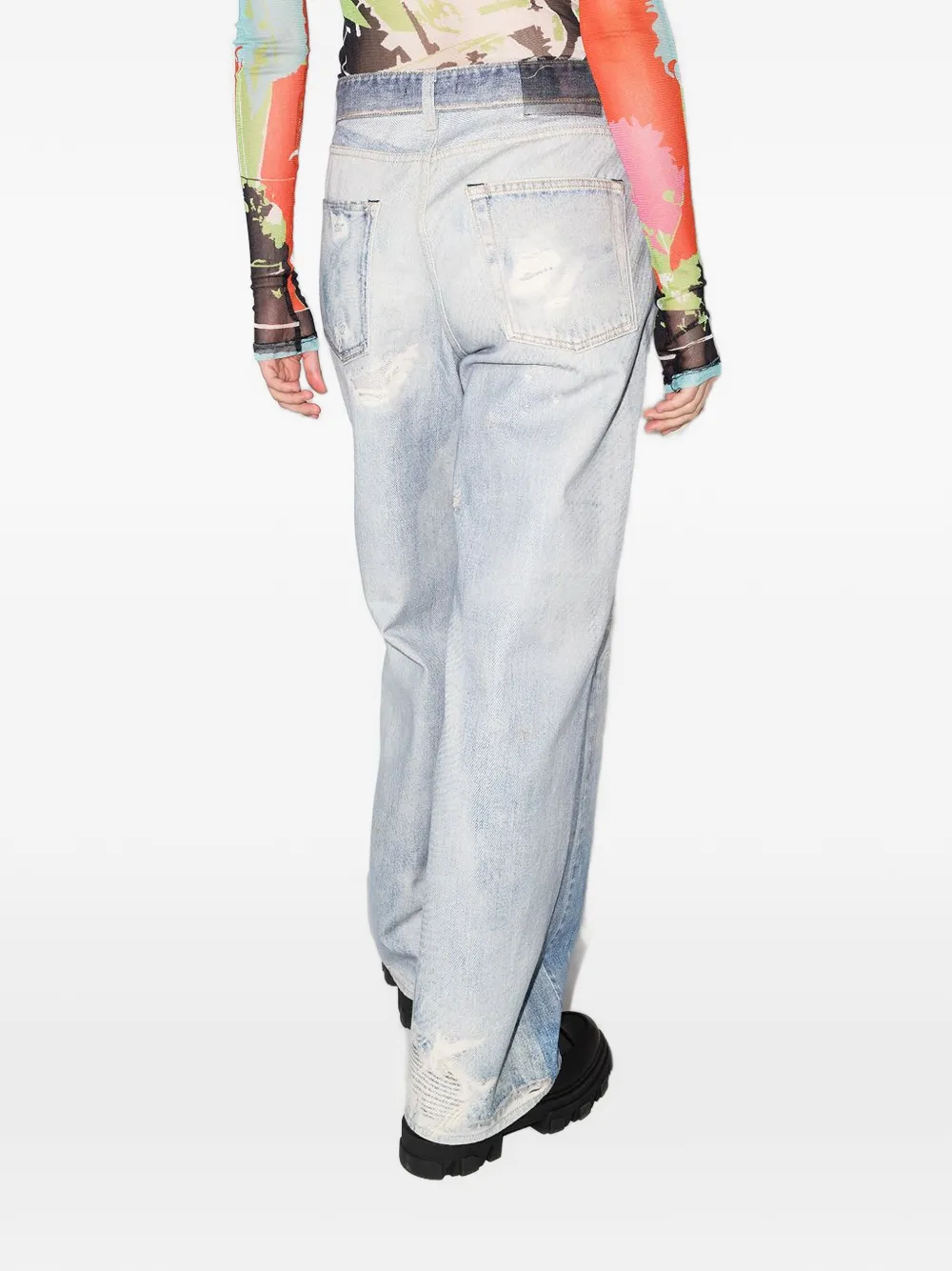  Our Legacy Full Cut Distressed Jeans - Blue 