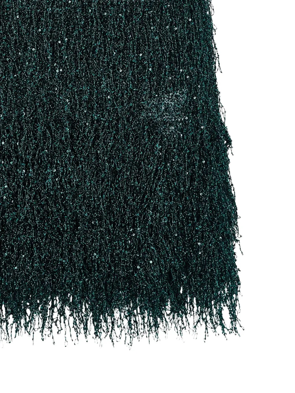 Giorgio Armani Mouwloze top met ronde hals en franje Groen