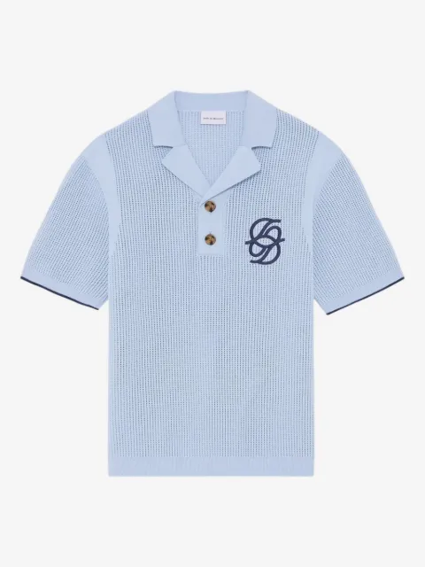 Drôle De Monsieur button embroidered polo shirt