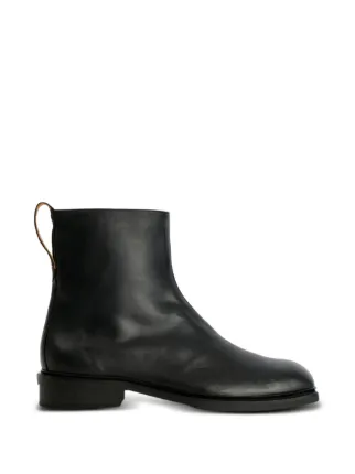 OUR LEGACY Daimono Zip Leather Boots | Black | FARFETCH