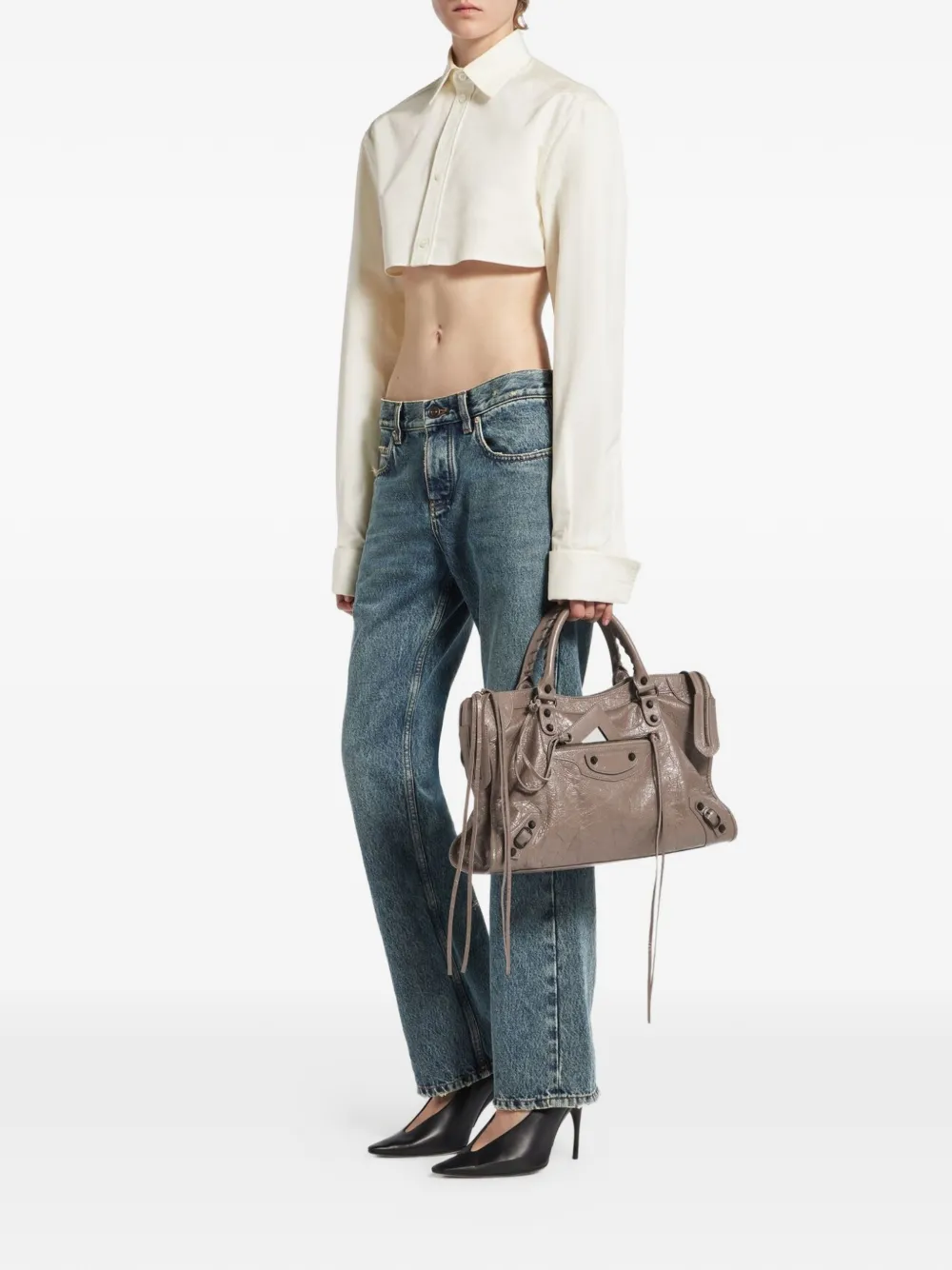 Balenciaga Le Pliage City medium shopper Grijs