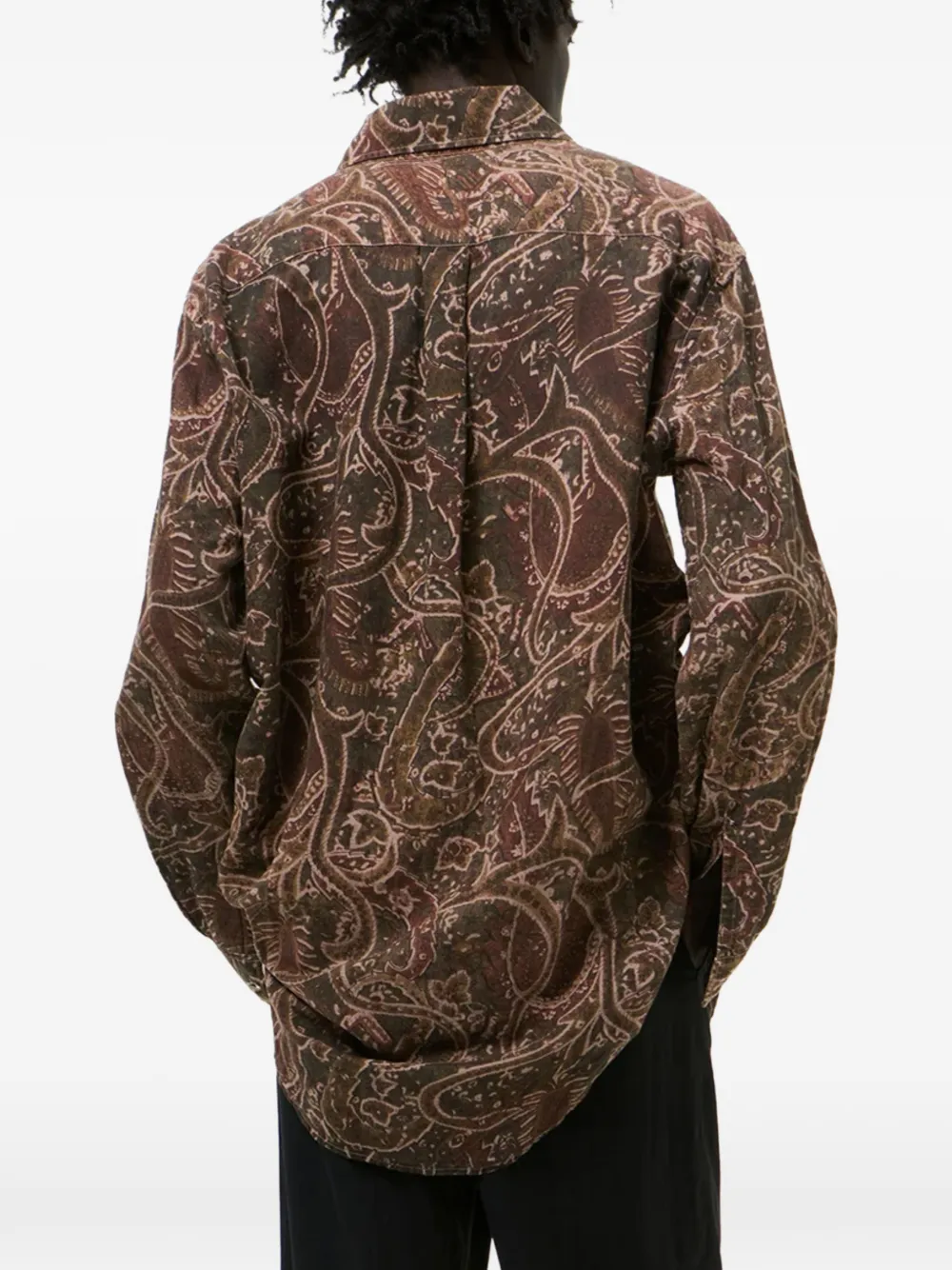 OUR LEGACY Vast overhemd met paisley-print Bruin