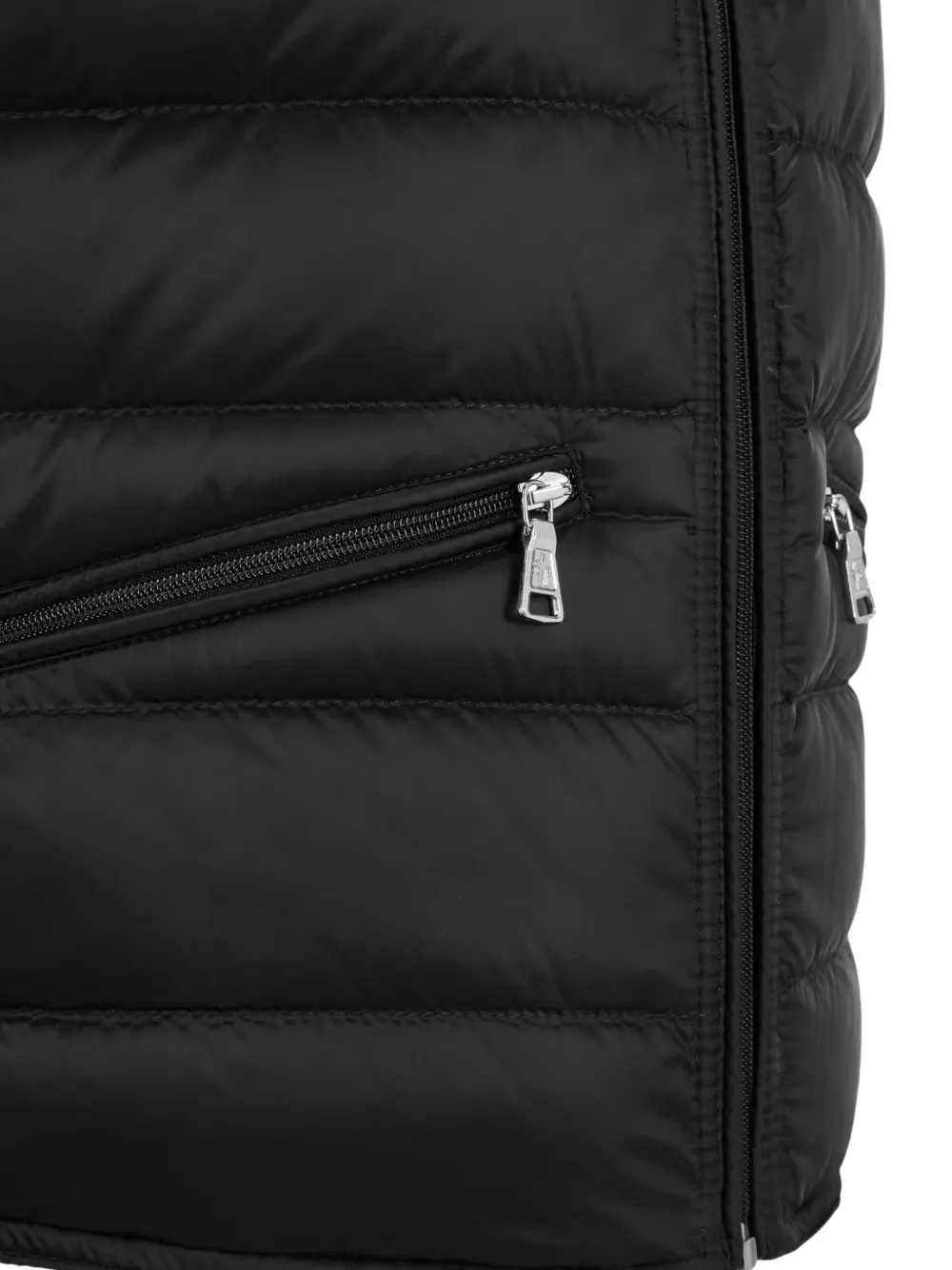  Moncler Enfant Zip Padded Coat - Black 