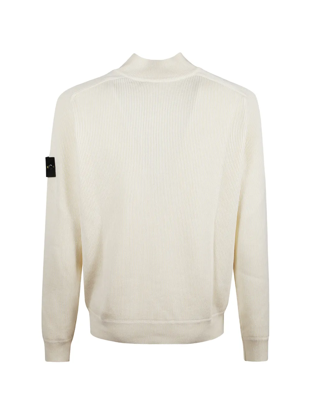 Stone Island zip ribbed sweater - Wit