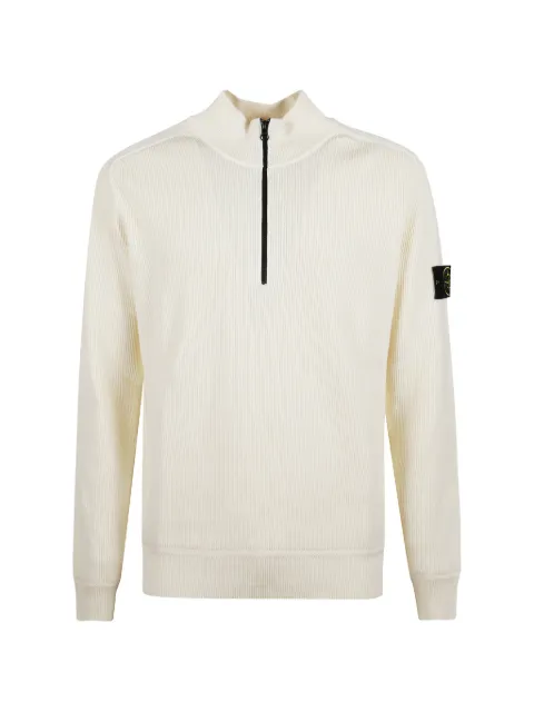 Stone Island zip ribbed sweater