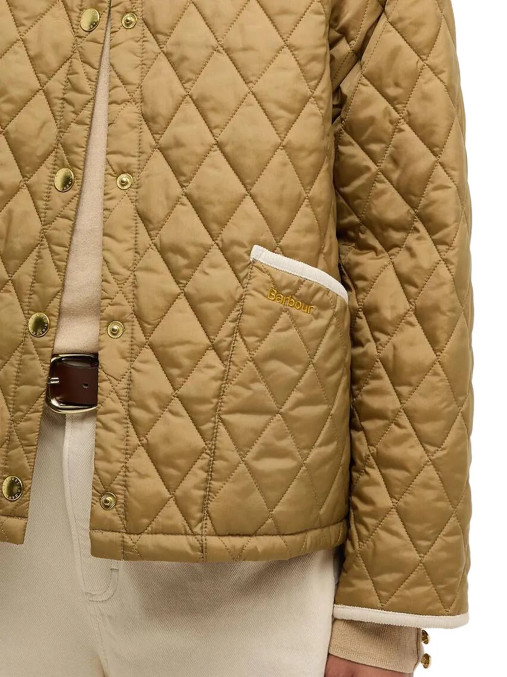Barbour Liddesdale gewatteerd jack met kraag Bruin