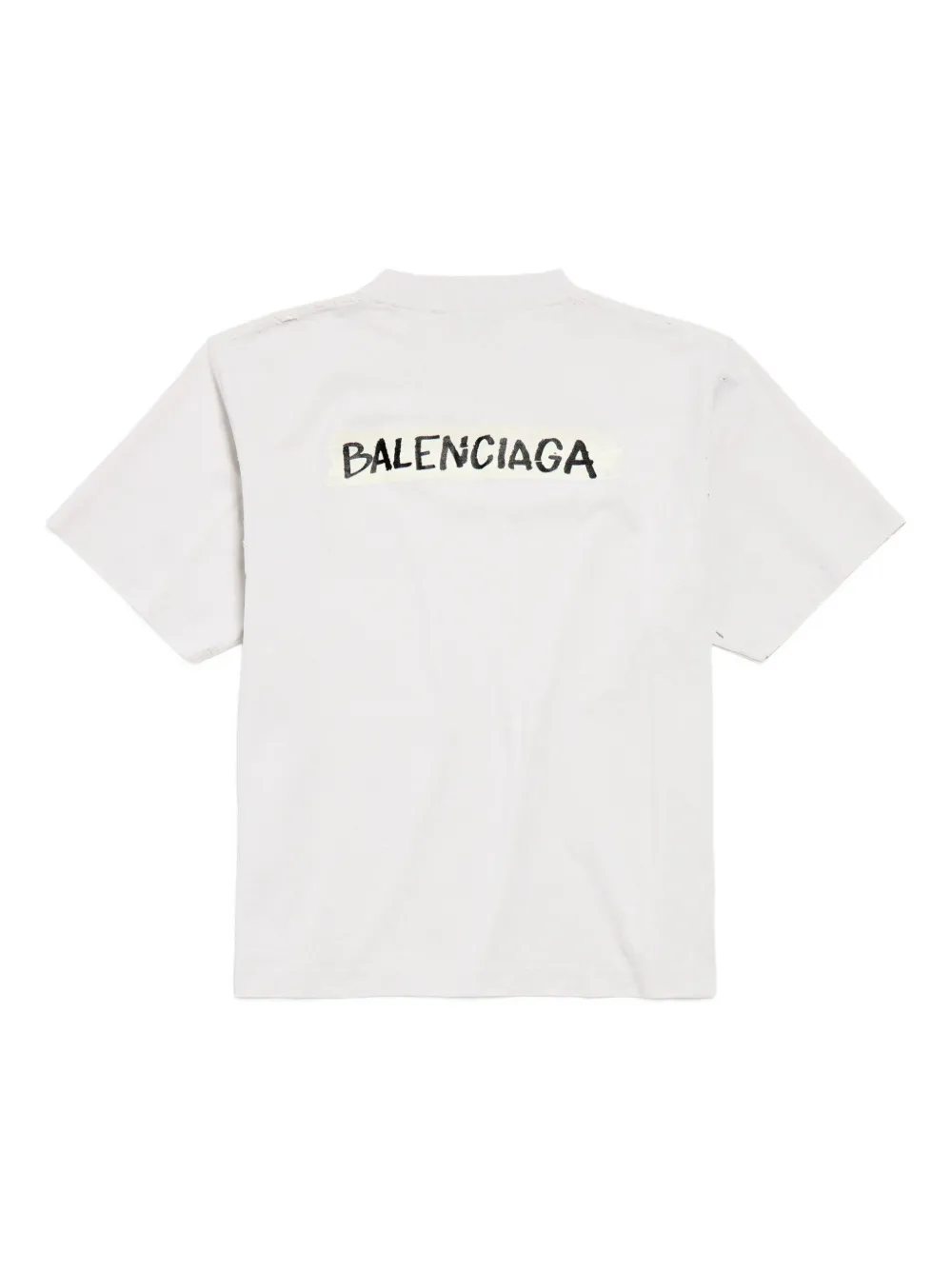 Balenciaga Logo short-sleeves T-shirt | Neutrals | FARFETCH CA