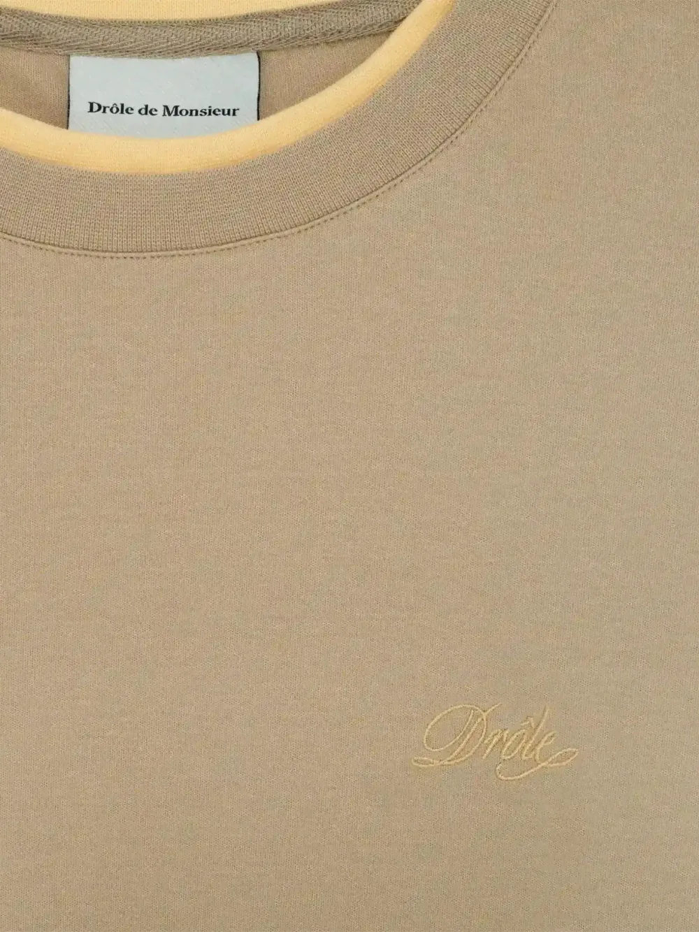 Drôle De Monsieur Gelaagd T-shirt Beige