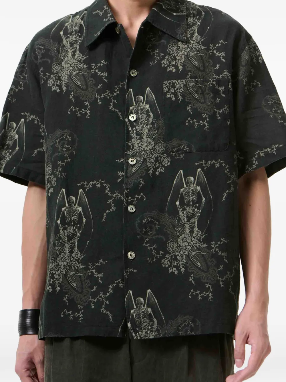 OUR LEGACY Overhemd met paisley print Zwart