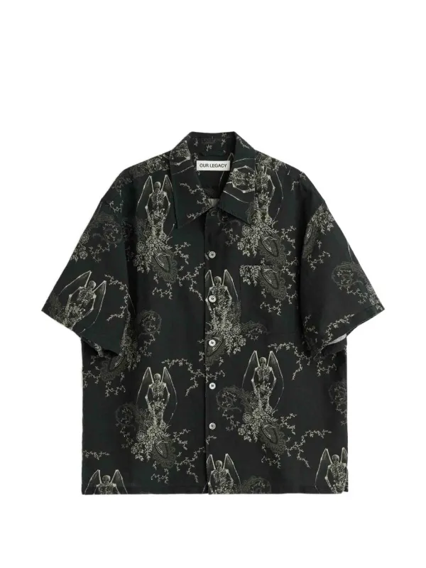 OUR LEGACY Every Paisley-print Shirt in Black