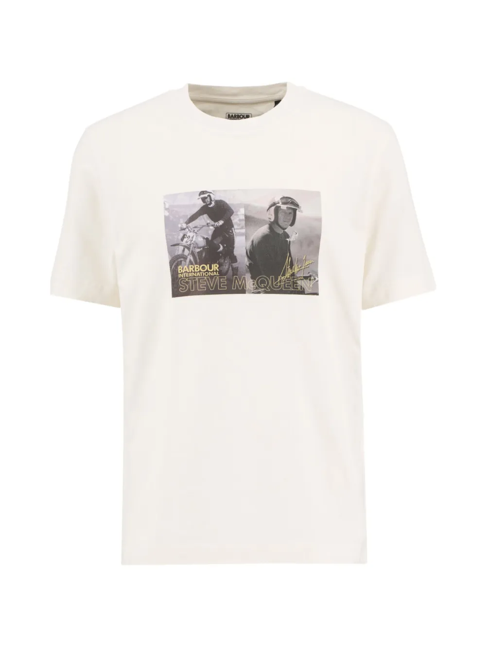 Barbour International T-Shirt mit grafischem Print - Weiß