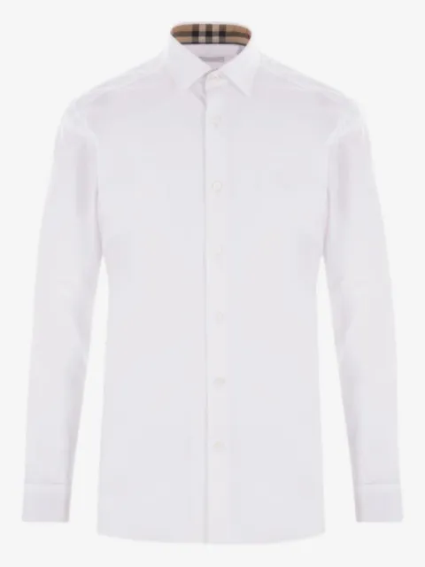 Burberry camisa bordada manga larga