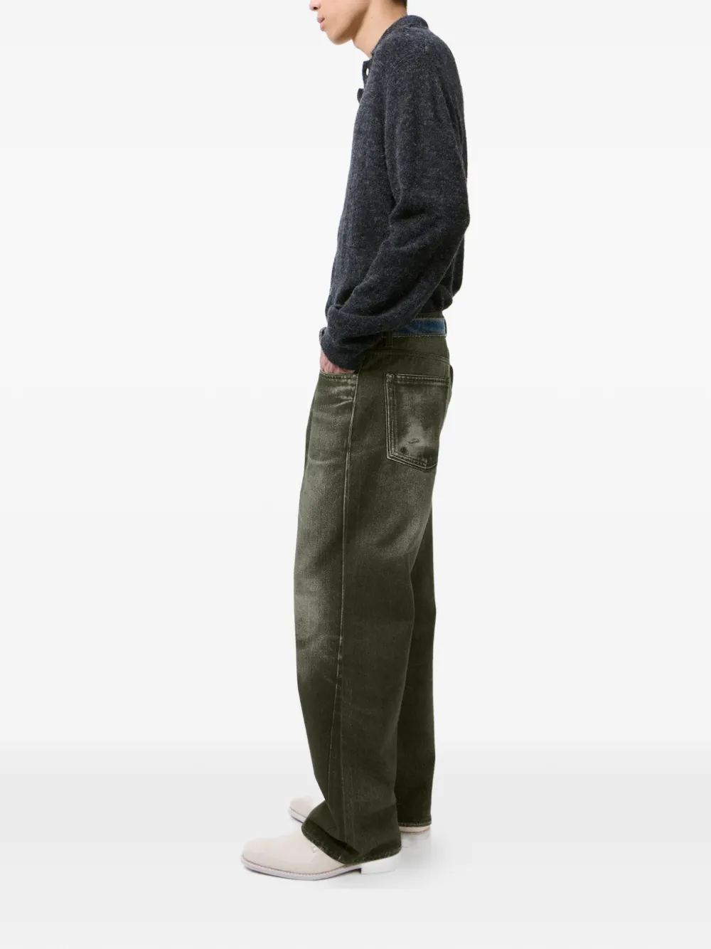 OUR LEGACY five-pocket distressed jeans - Zwart